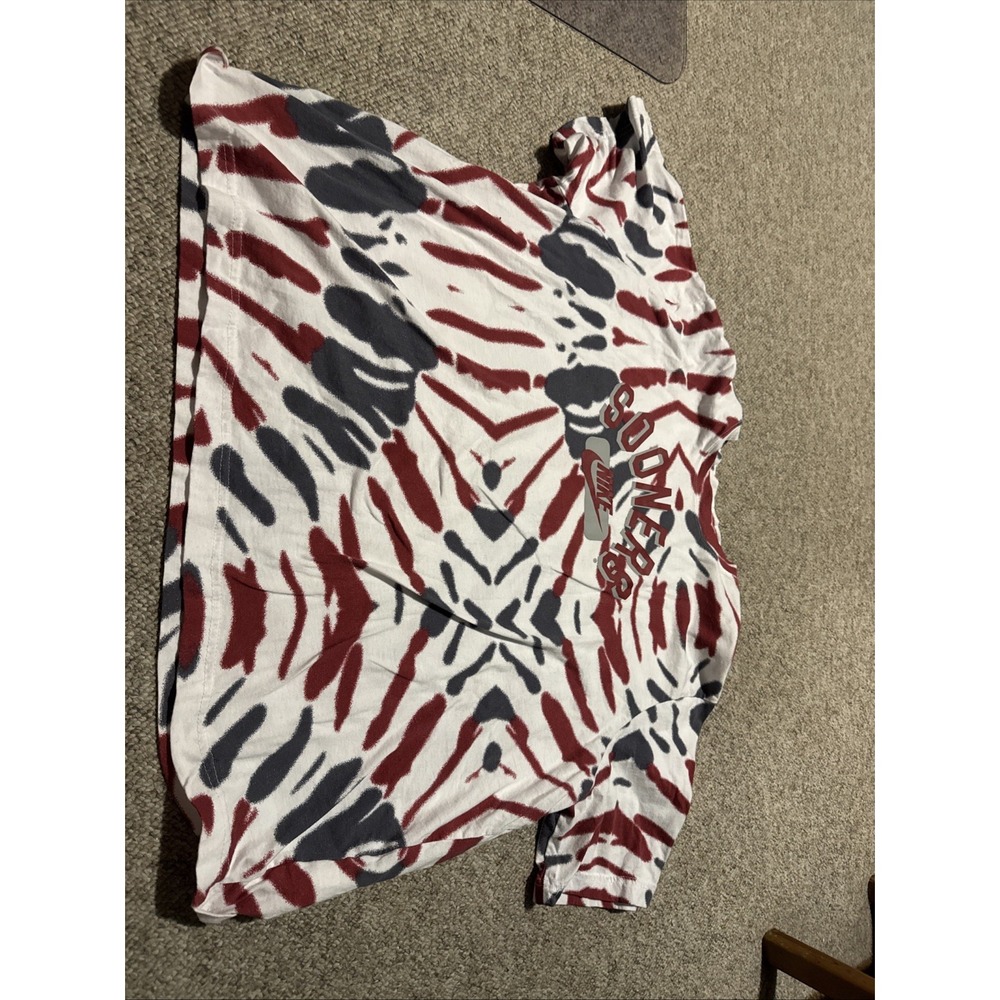 Nike Tee Oklahoma Sooners  Festival Tie Dyed Men's 2XL T-Shirt. Red Gray White